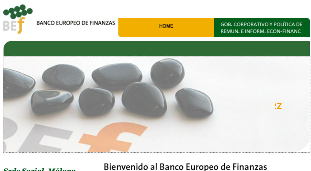 Información sobre Banco Europeo de Finanzas