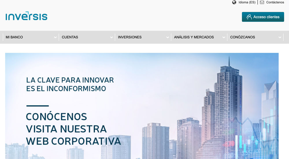 Información sobre Banco Inversis